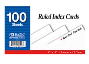Index Cards 3"x5"