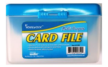 Index Card File Case