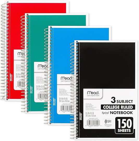 Mead Spiral Notebook College Ruled